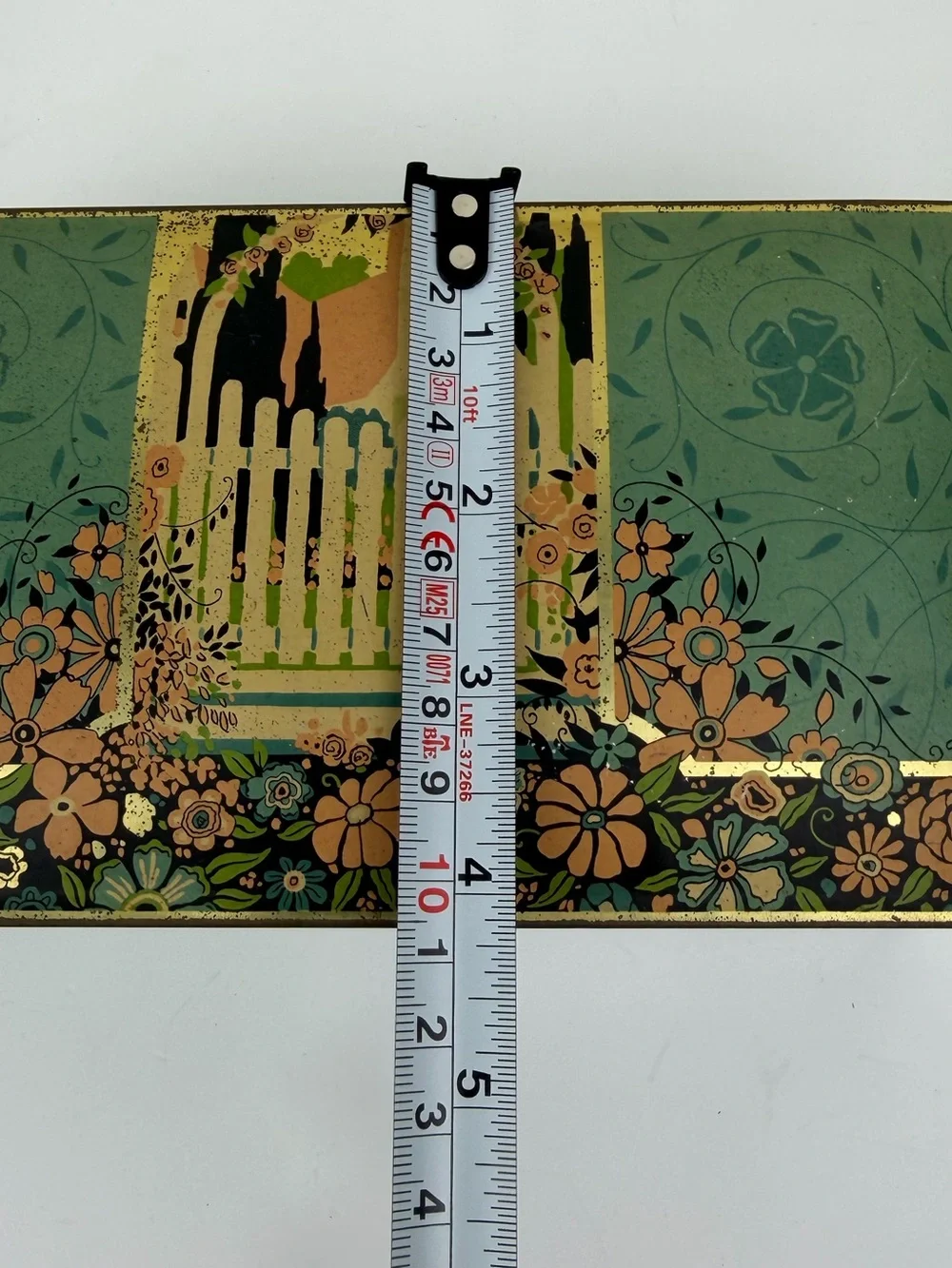 Vintage George C. Miller & Co. Floral Lithograph Hinged Candy Tin Box